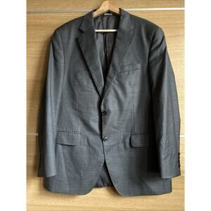 Peter Millar Mens Size 42 Tailored Flynn Grey Sharkskin Suit Jacket 100% Wool